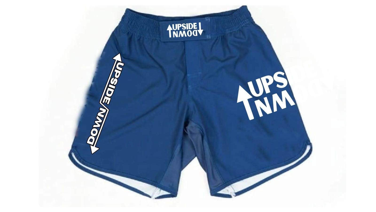 Blue Elastic Waist Grappling Shorts