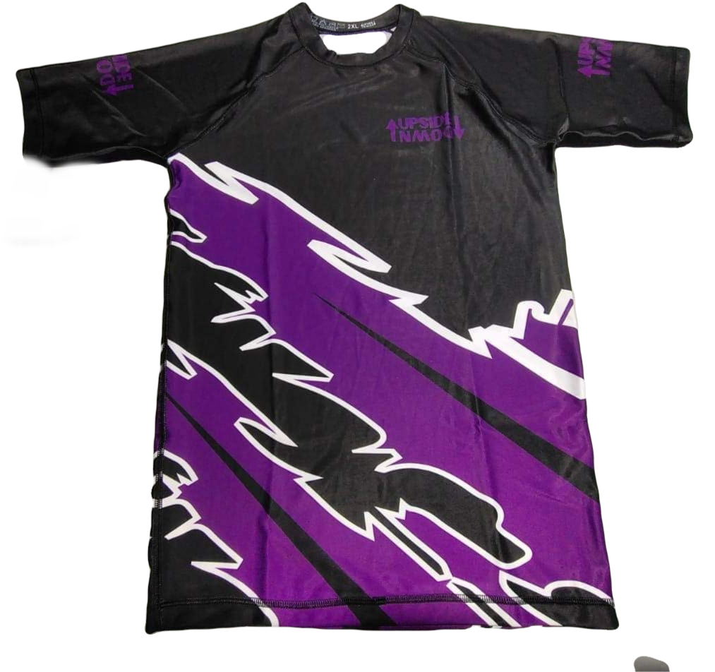 Purple Ranked Lightning Rash Guard