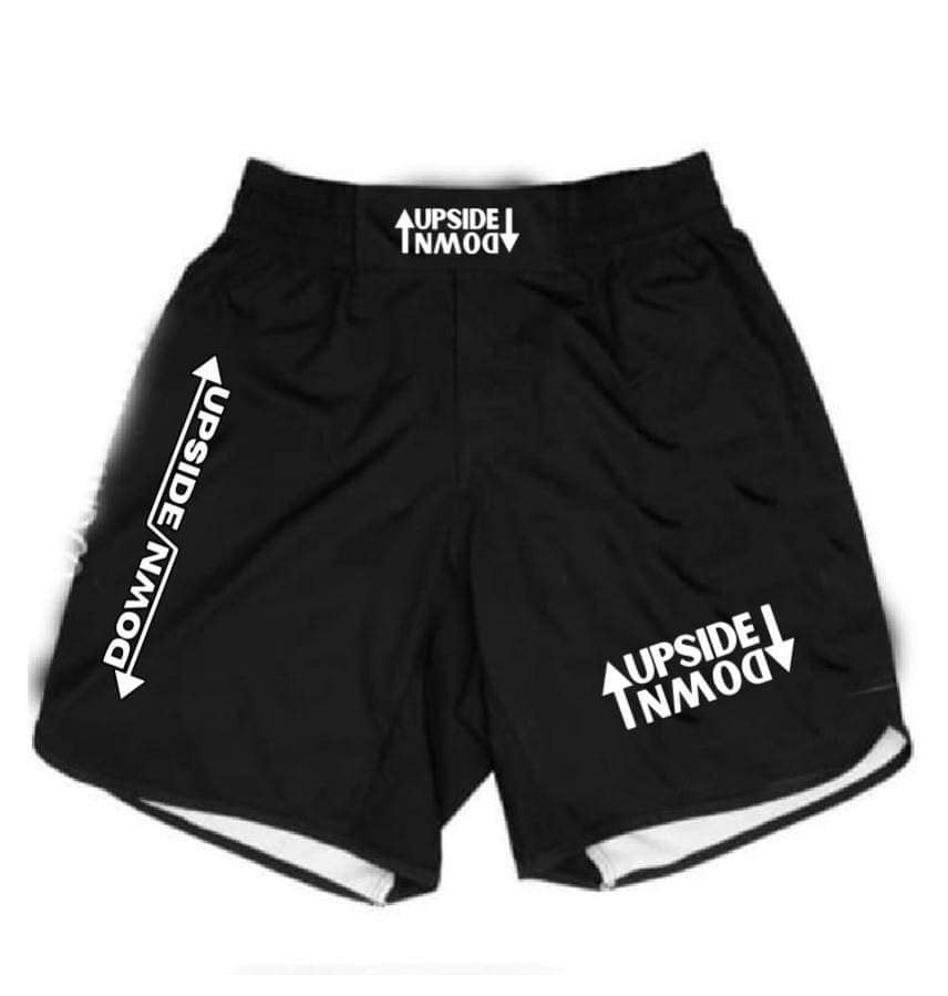 Black Elastic Waist Grappling Shorts
