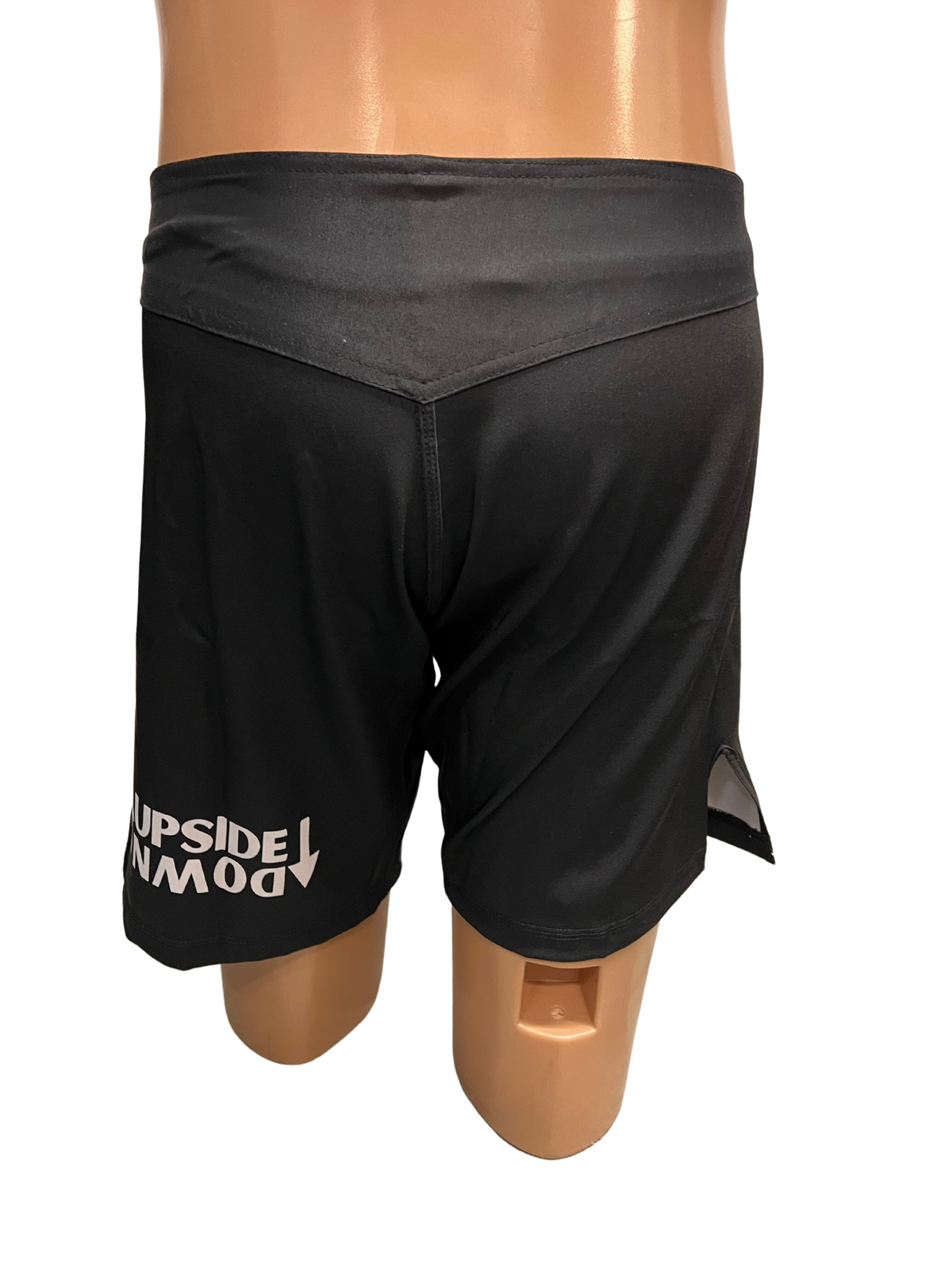Black Flat Waist Grappling Shorts
