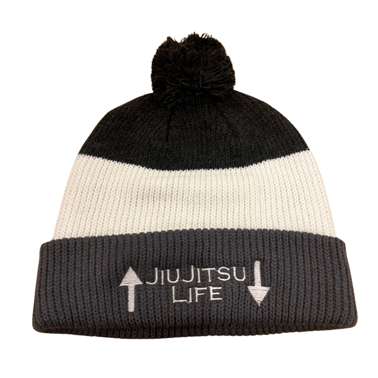 Colorblock Pom Pom Beanie