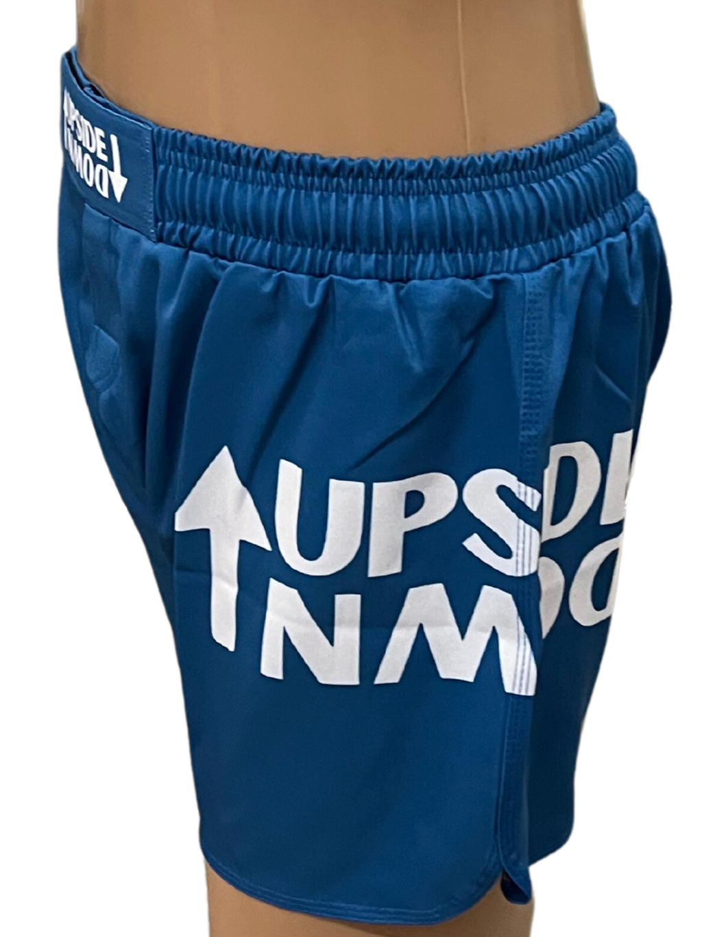 Blue Elastic Waist Grappling Shorts