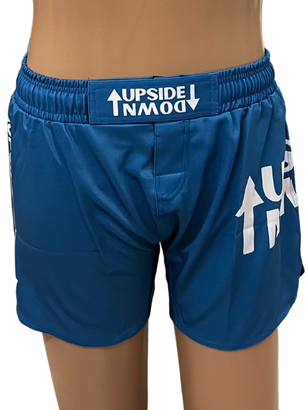 Blue Elastic Waist Grappling Shorts
