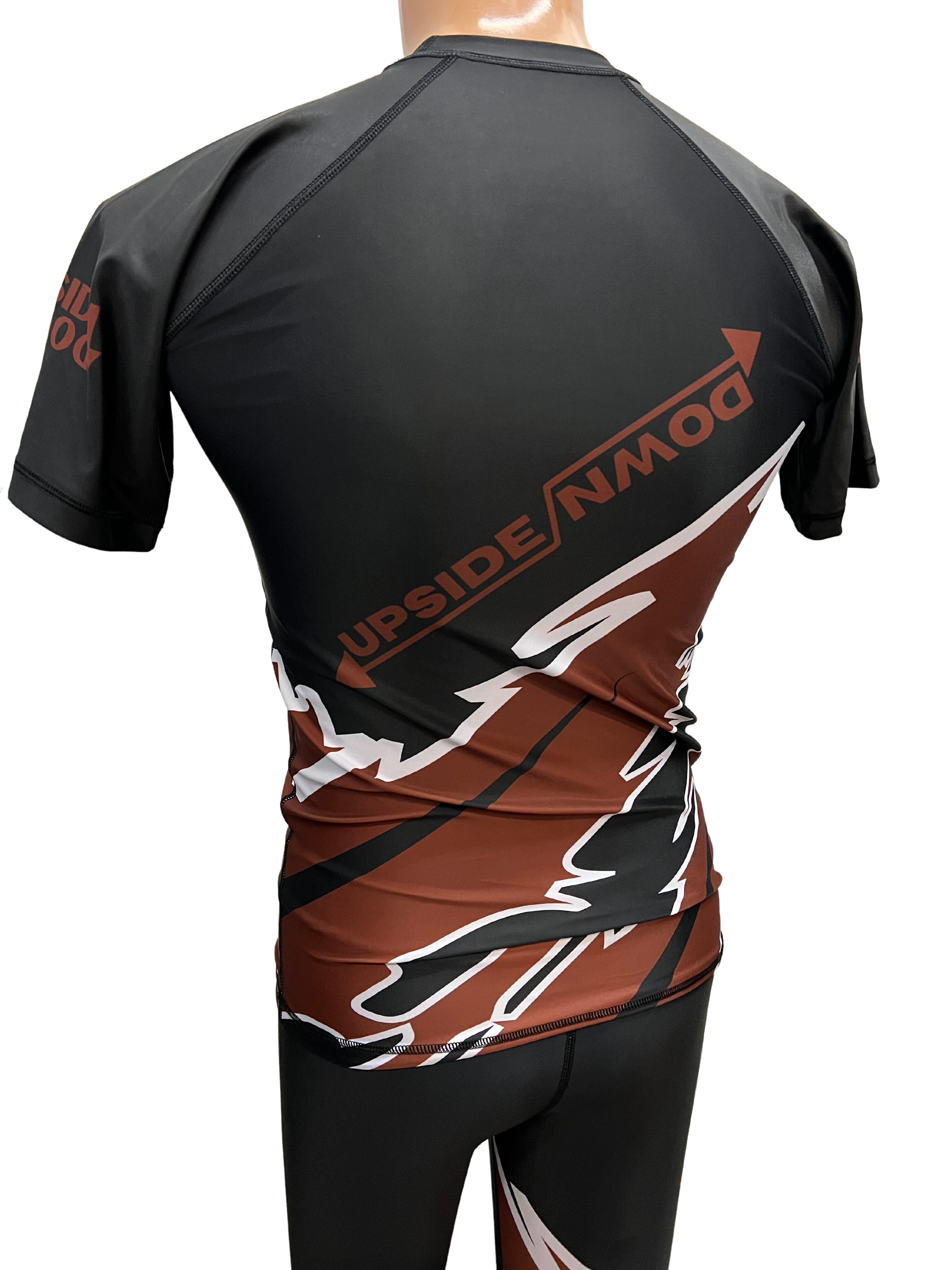 Brown Belt Ranked Lightning Rash Guard/Compression Shirt