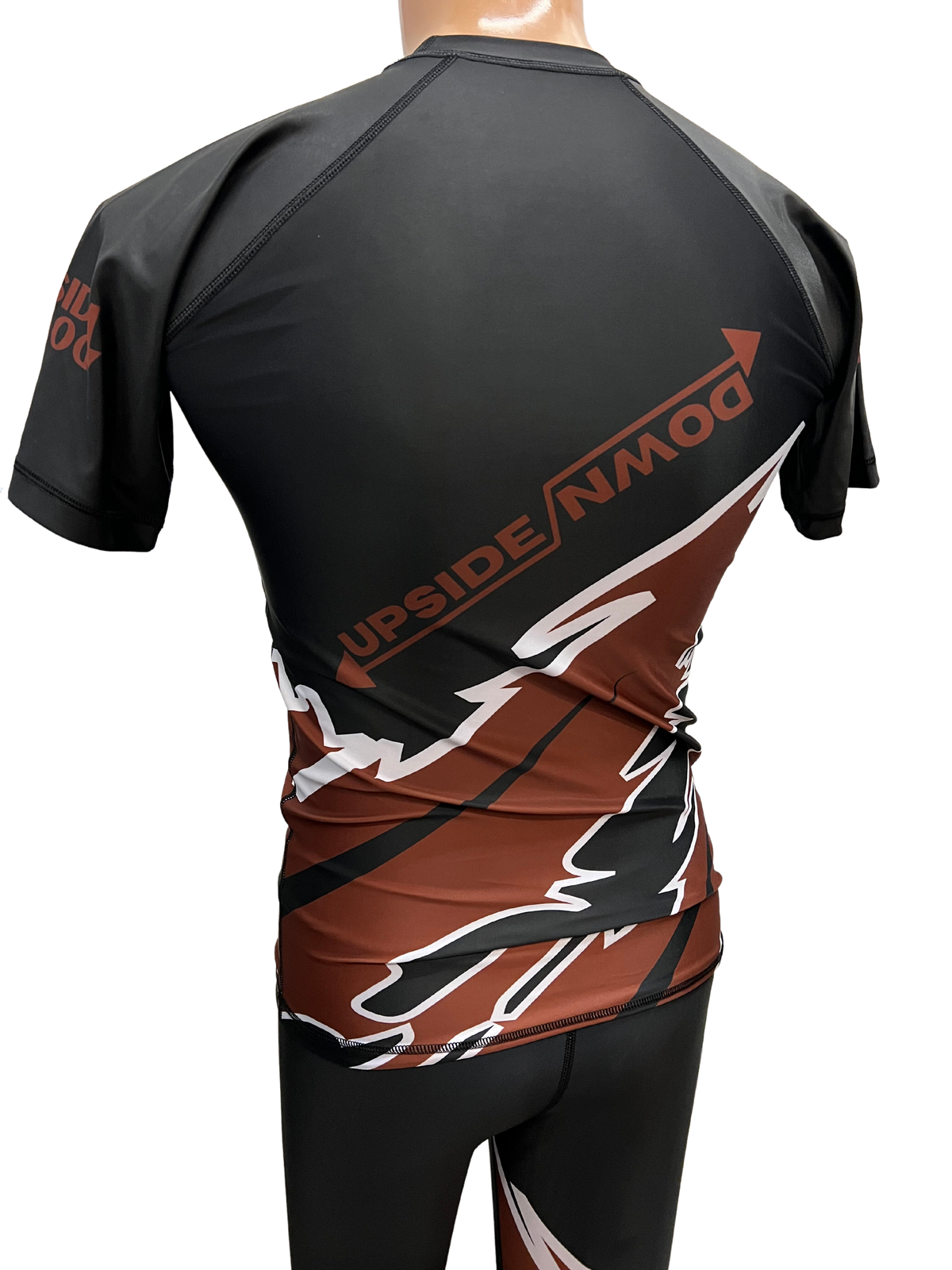 Brown Belt Ranked Lightning Rash Guard/Compression Shirt
