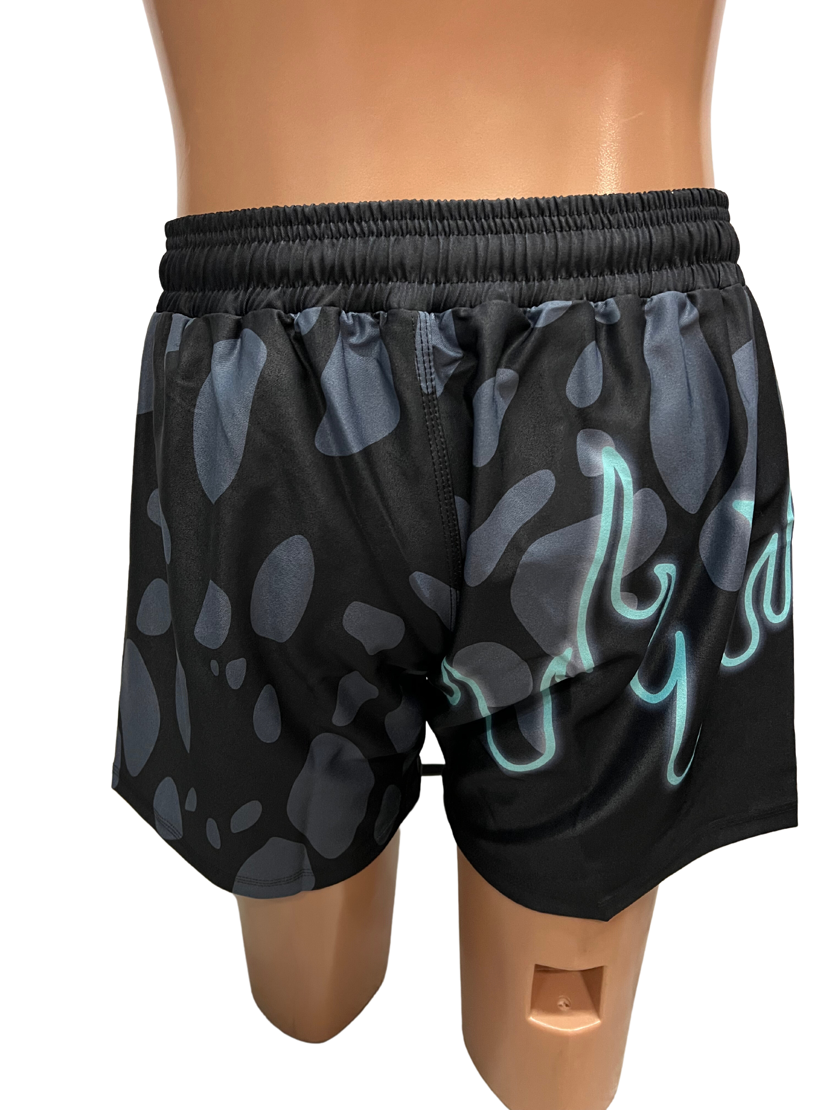 Flame Shorts Elastic Waist