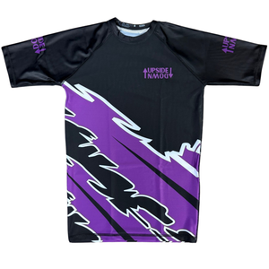 Purple Ranked Lightning Rash Guard