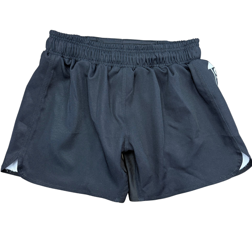Black Elastic Waist Grappling Shorts