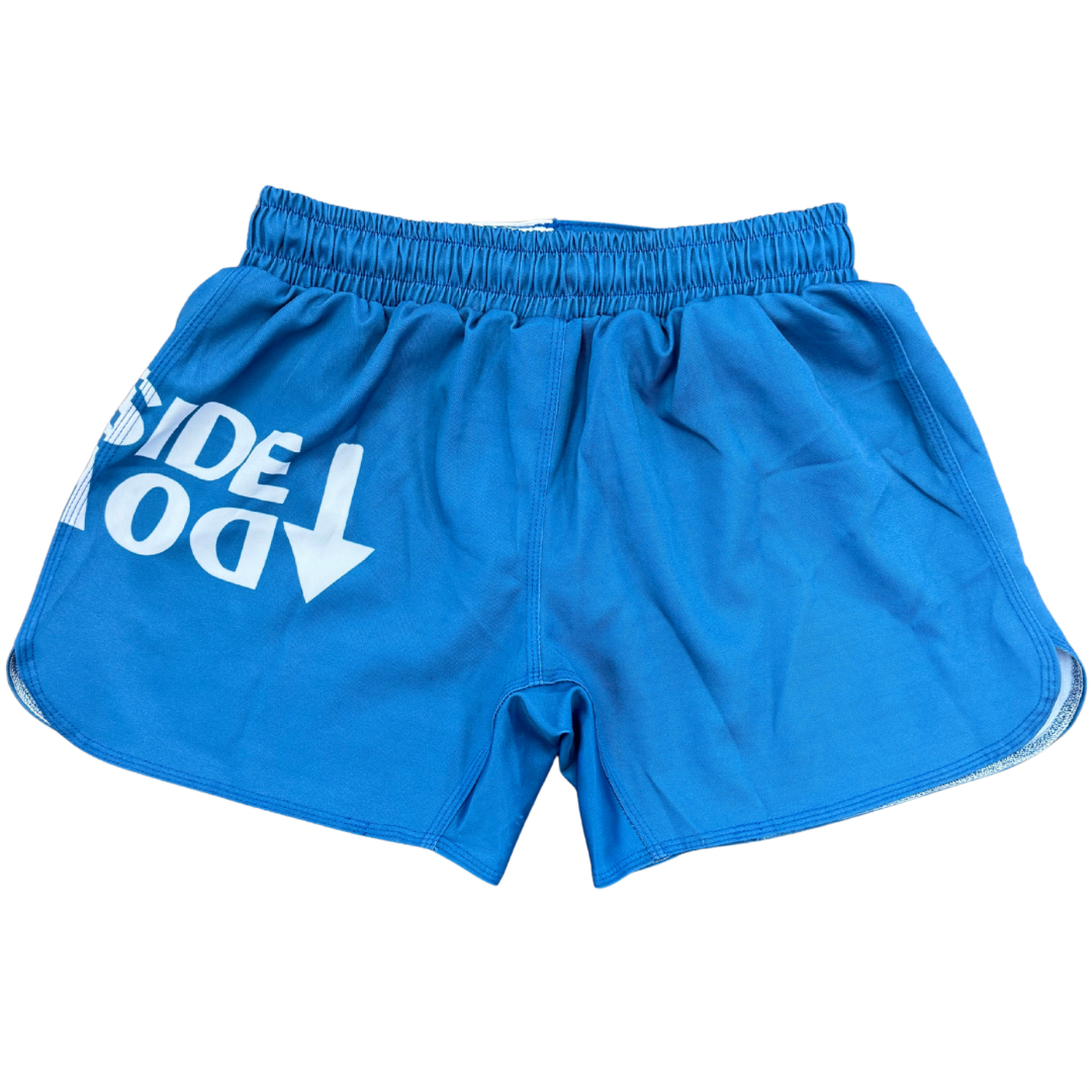 Blue Elastic Waist Grappling Shorts