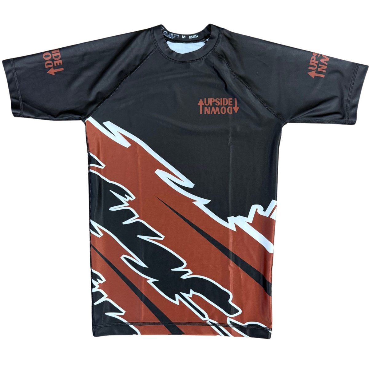 Brown Belt Ranked Lightning Rash Guard/Compression Shirt