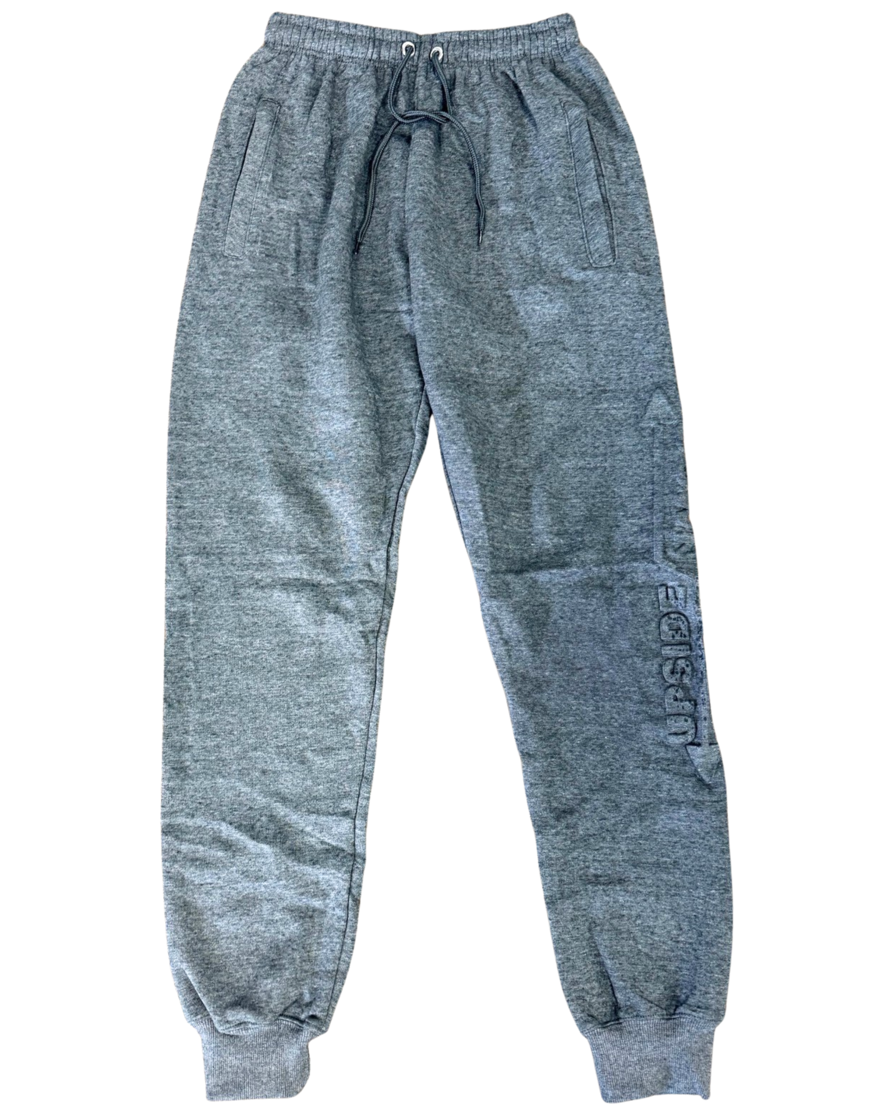 Carbon Grey Embossed Sweatpants