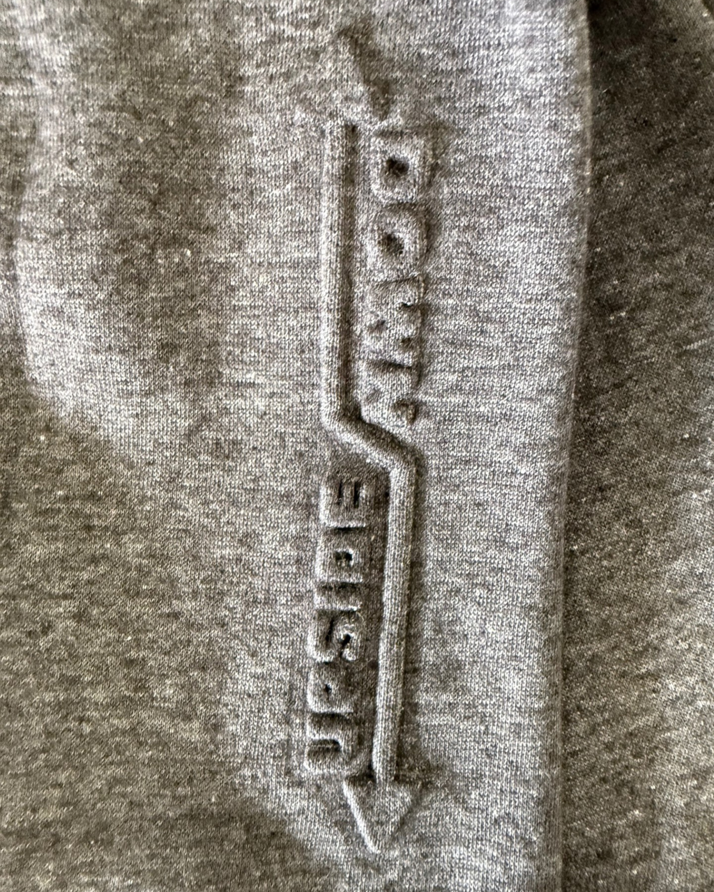 Carbon Grey Embossed Crewneck