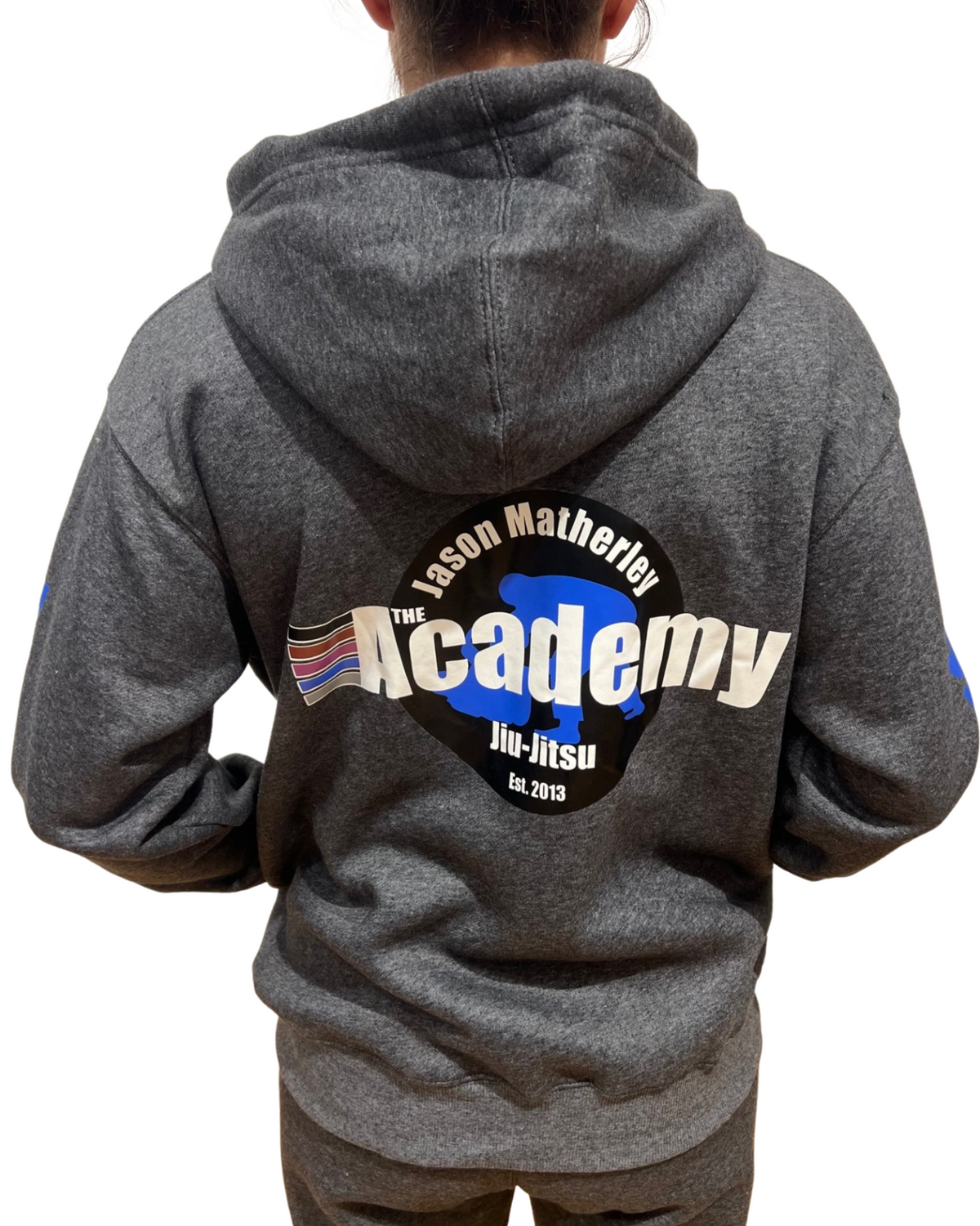 Dark Grey Full Zip Hoodie Academy