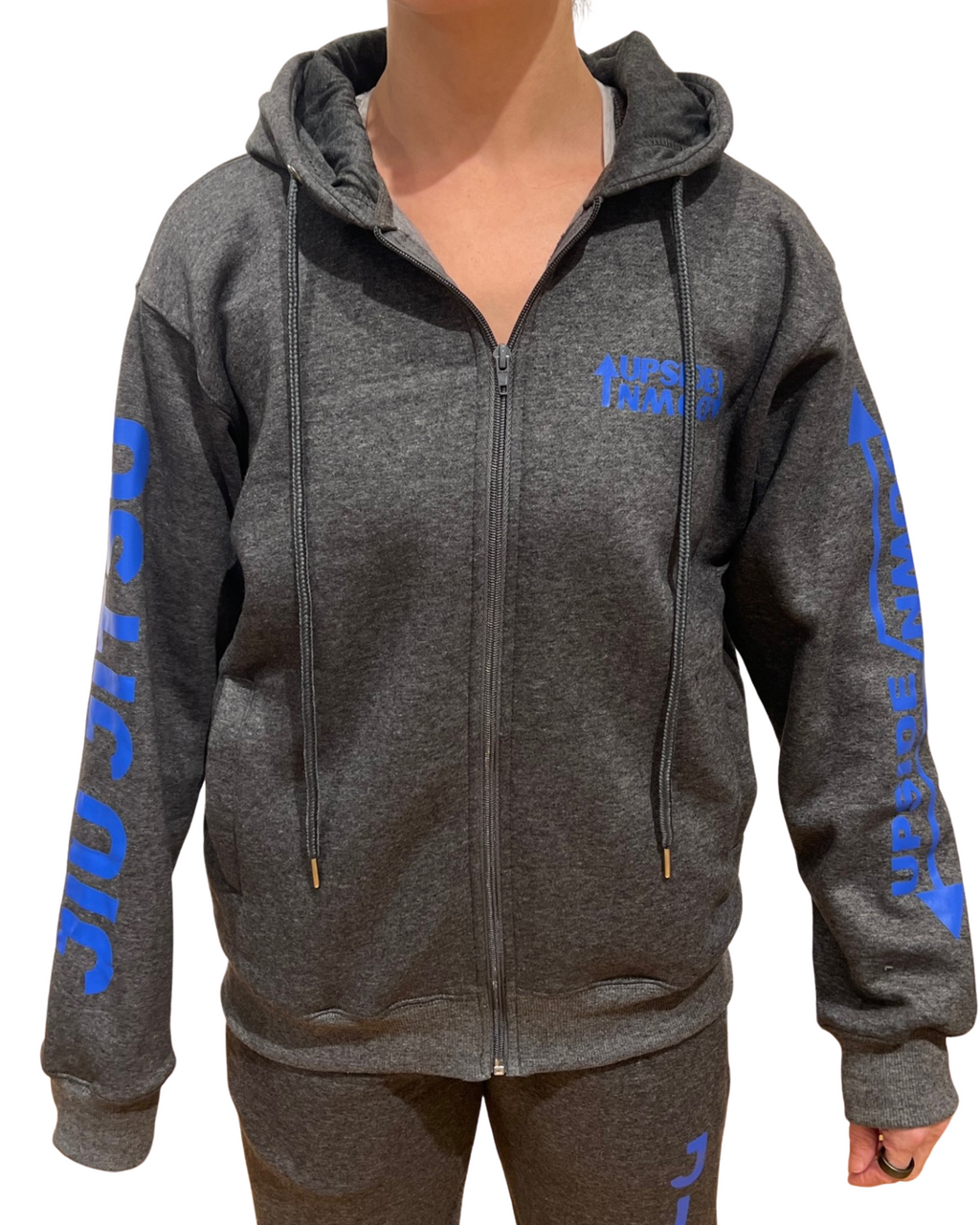 Dark Grey Full Zip Hoodie Academy