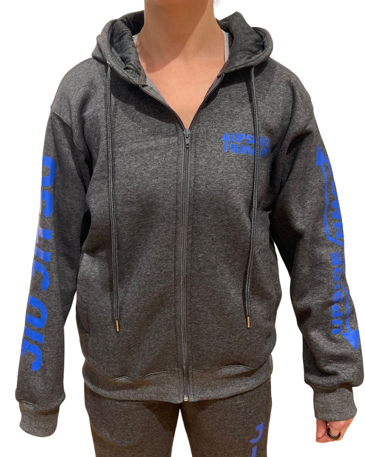 Dark Grey Full Zip Hoodie Academy